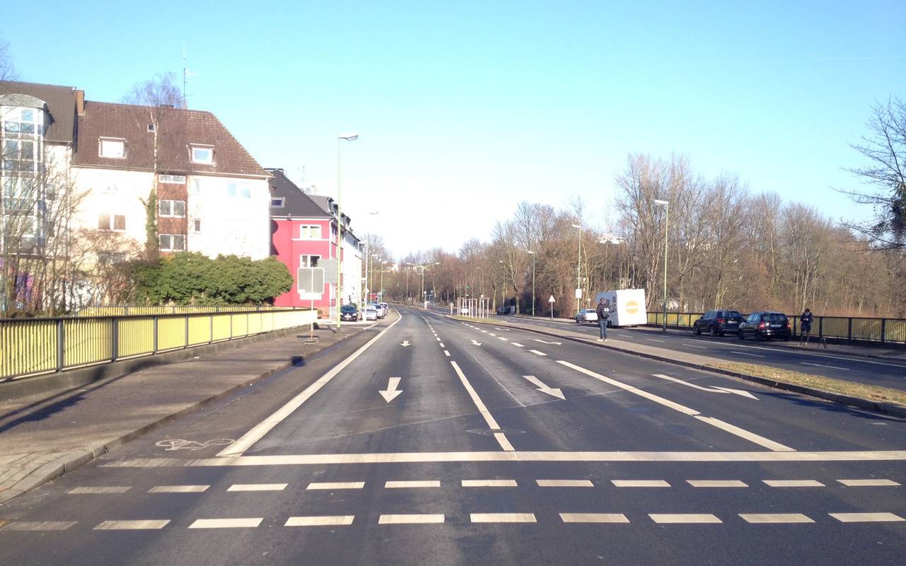 Gesperrte, leere Wittenbergstraße
