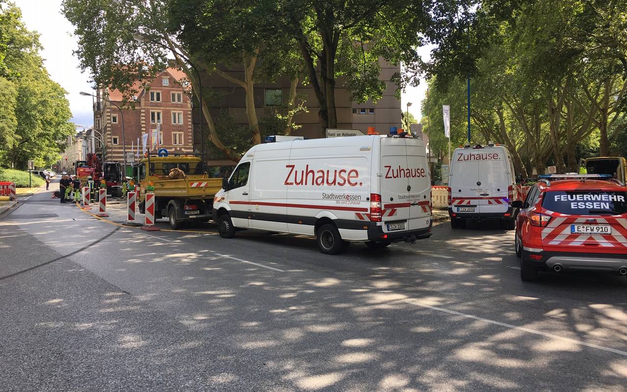 Gasleck auf der Ruhrallee