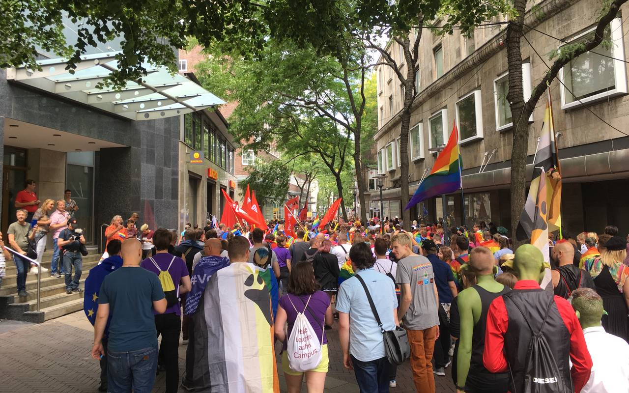 Teilnehmer und Besucher des Ruhr CSD