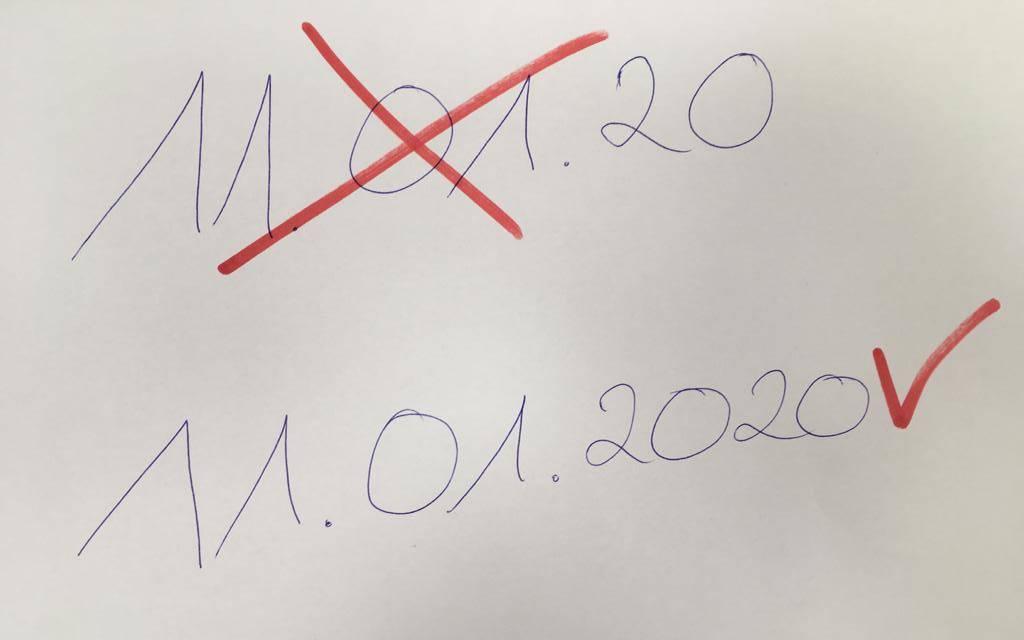 So schreibt Ihr die Jahreszahl 2020 richtig und lasst Betrügern keine Chance.