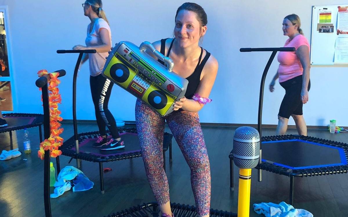 Teresa Ledabyl beim Jumping Fitness