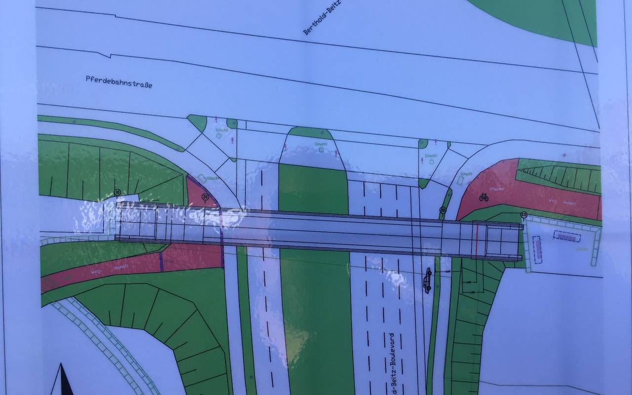 Karte der neuen RS1-Brücke in Essen-Altendorf.