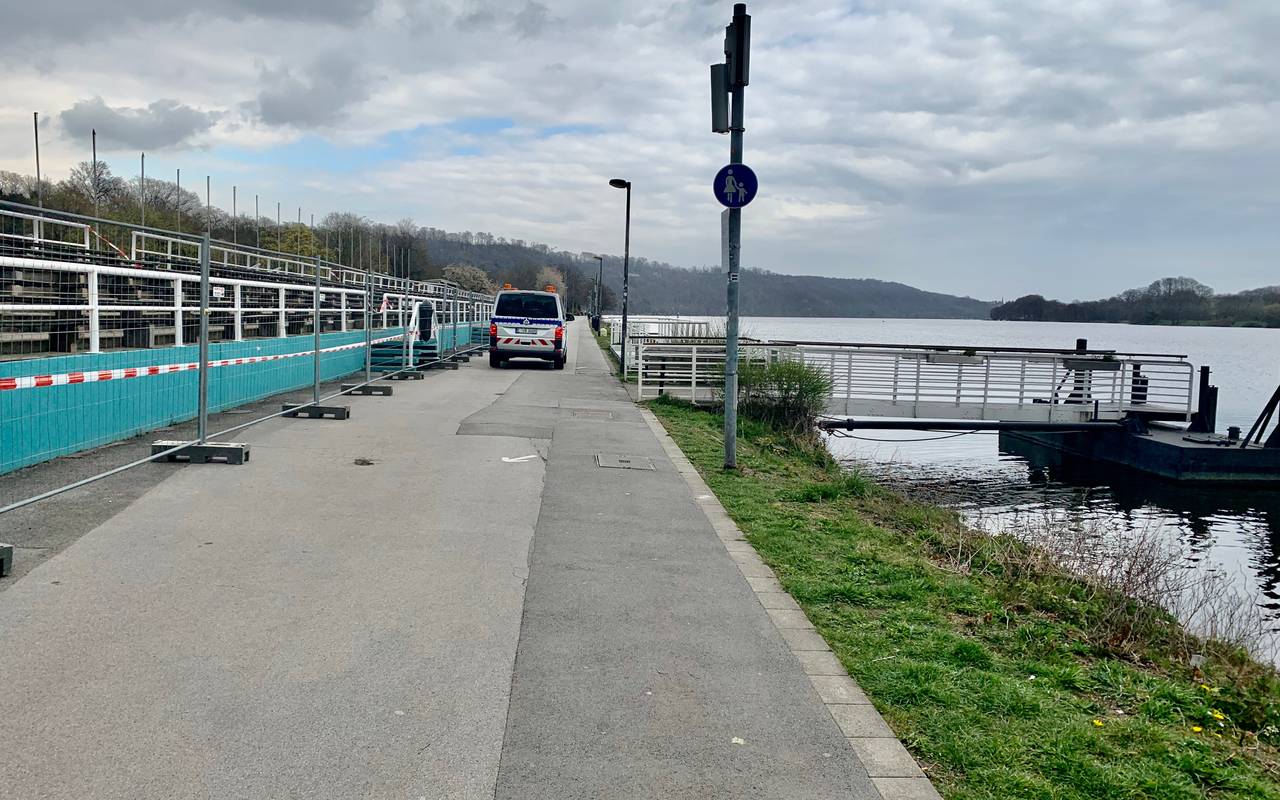 Ordnungsamt Essen kontrolliert Corona-Regeln am Baldeneysee