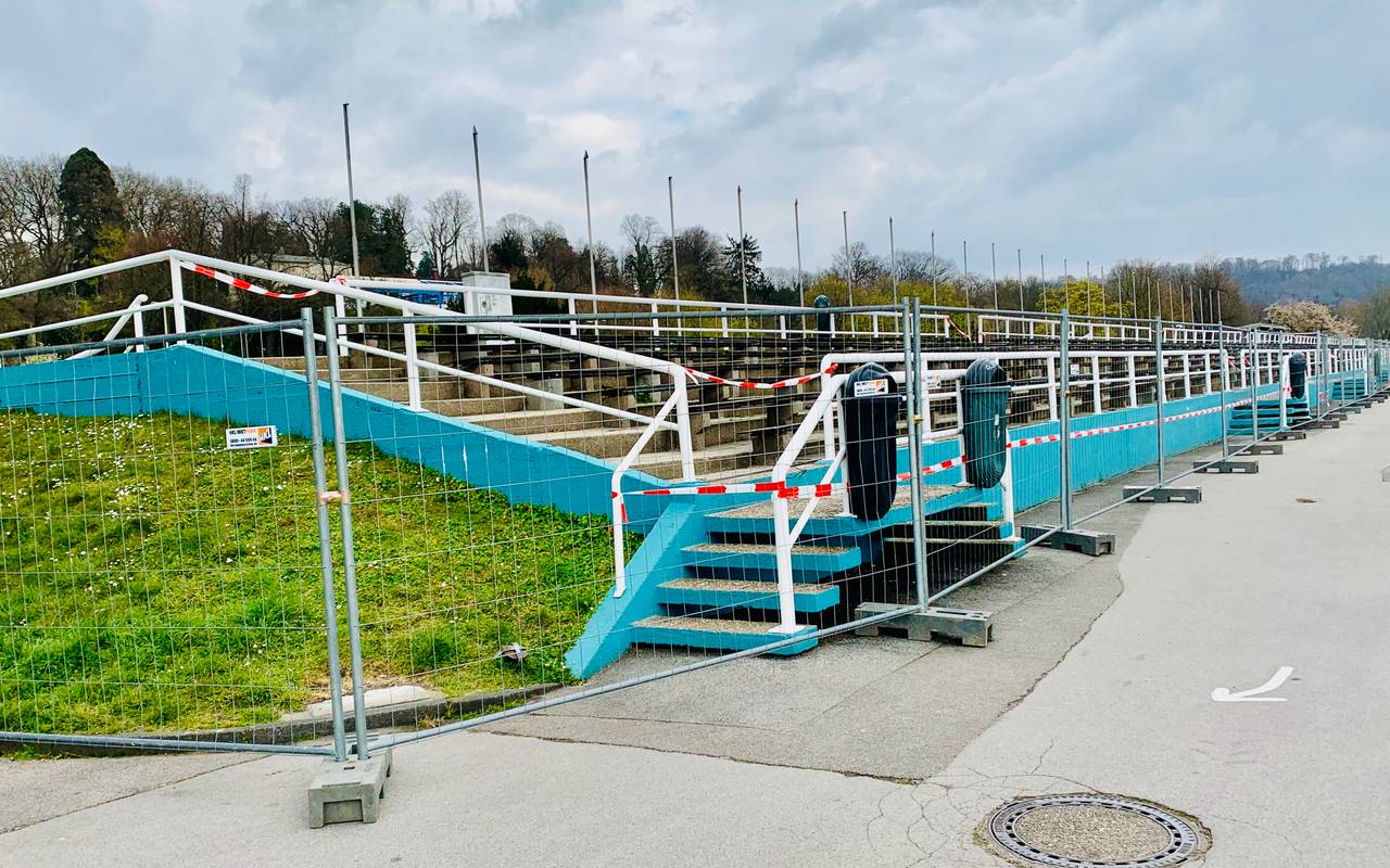 Tribüne am Baldeneysee in Essen gesperrt