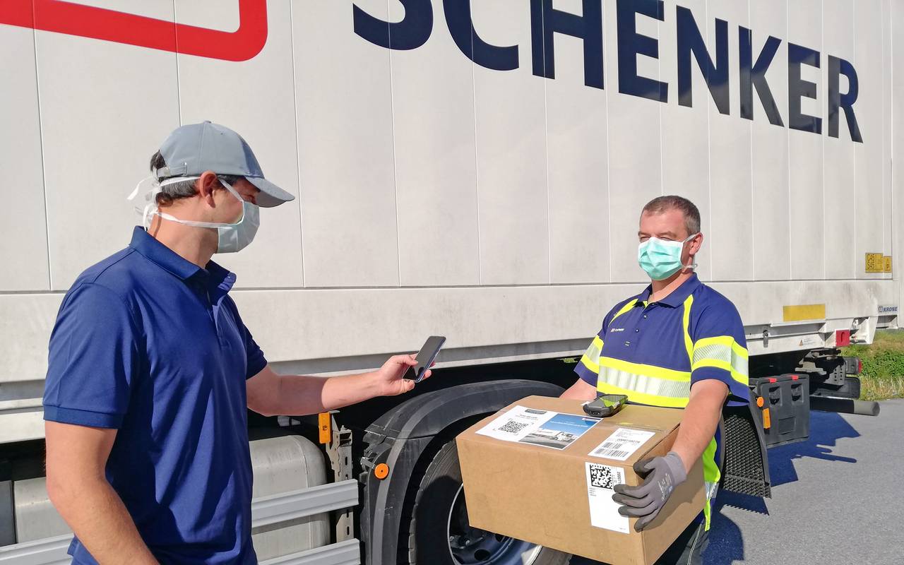 DB Schenker in Essen Warenübergabe ohne Kontakt wegen Coronavirus