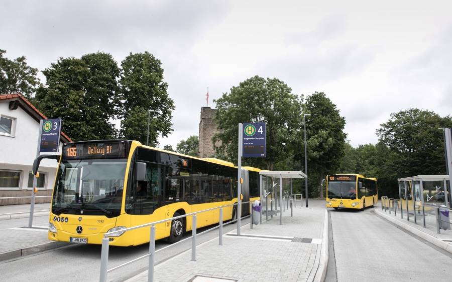 Neuer Busbahnhof in Essen-Burgaltendorf
