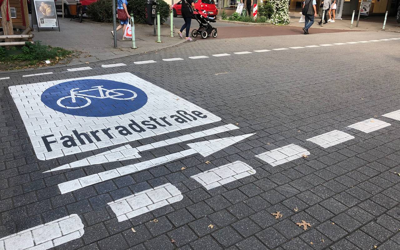 Fahrradstraße in Essen Rüttenscheid