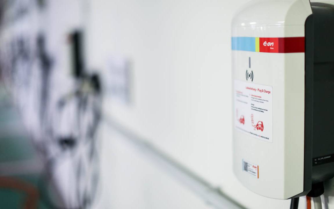 Neue Ladestationen für E-Autos bei E.ON in Essen