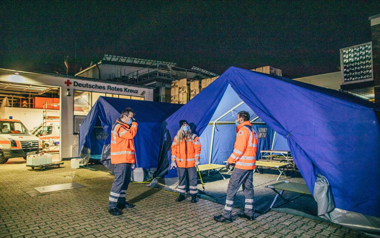 Kältehilfe beim Roten Kreuz in Essen-Borbeck