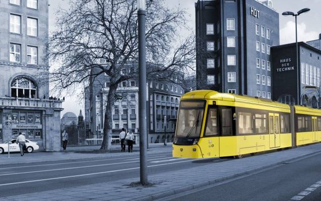 Citybahn in Essen vor dem Hauptbahnhof, Visualisierung
