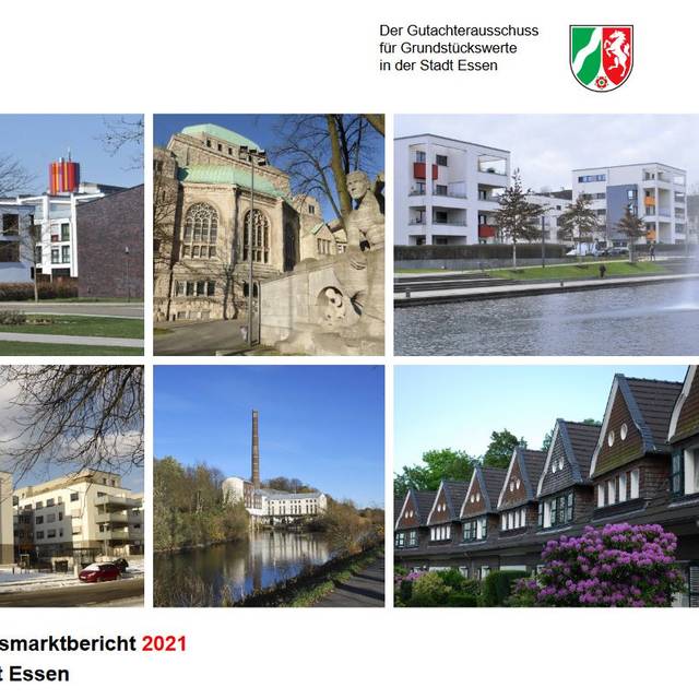 Das Deckblatt des aktuellen Grundstücksmarktberichtes.