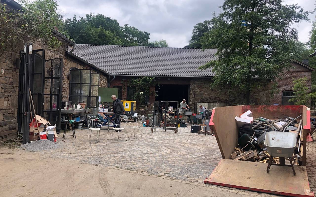 Hochwasser-Schäden am Deilbachhammer in Essen-Kupferdreh