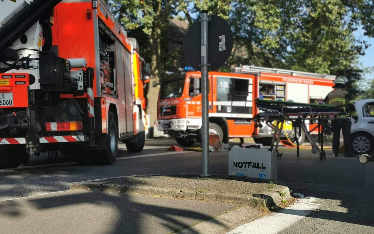 Unfall an Seumannstraße in Essen