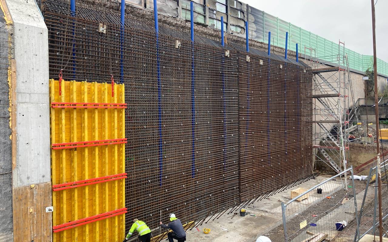 Stützwand an A40 in Bochum wird erneuert