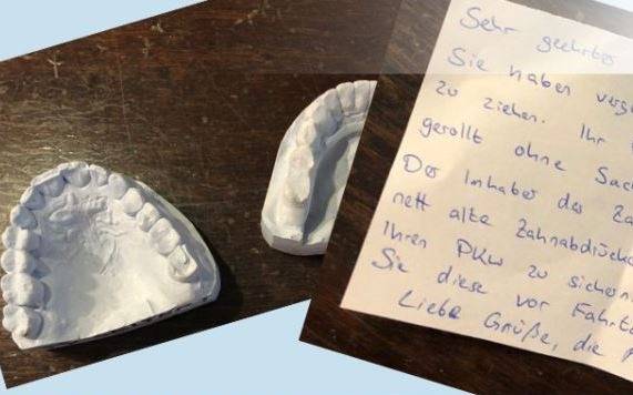 Zahnabdrücke halten Auto in Essen auf