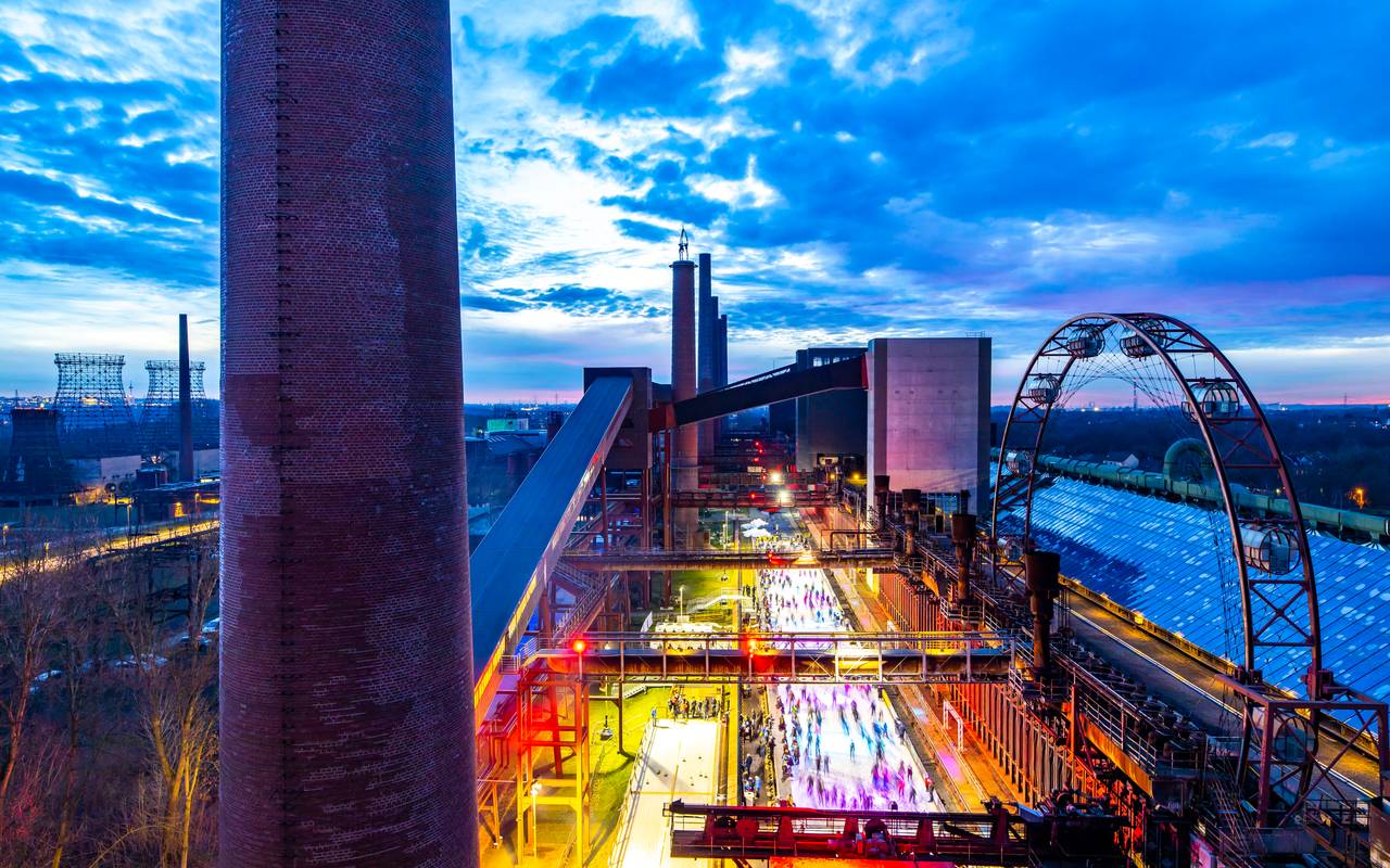 Eisbahn auf Zollverein in Essen