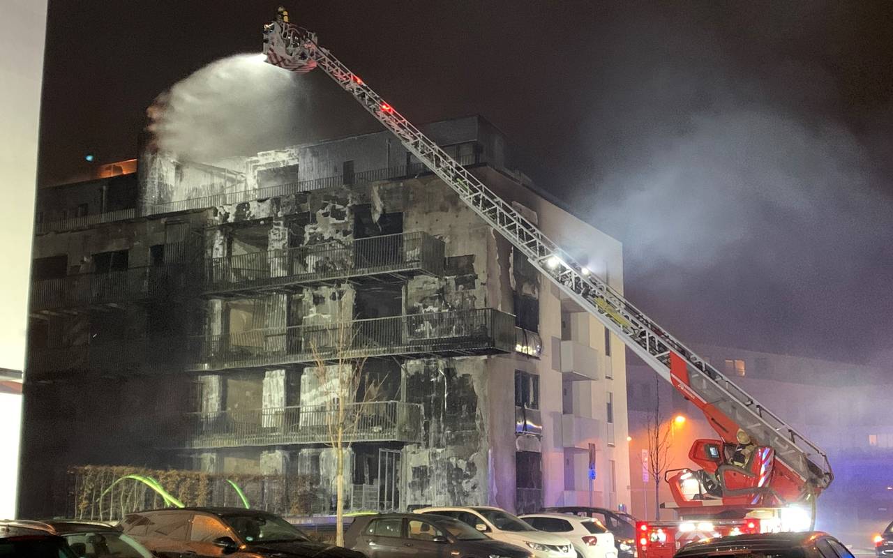 Brand an der Grünen Mitte Essen im Februar 2022