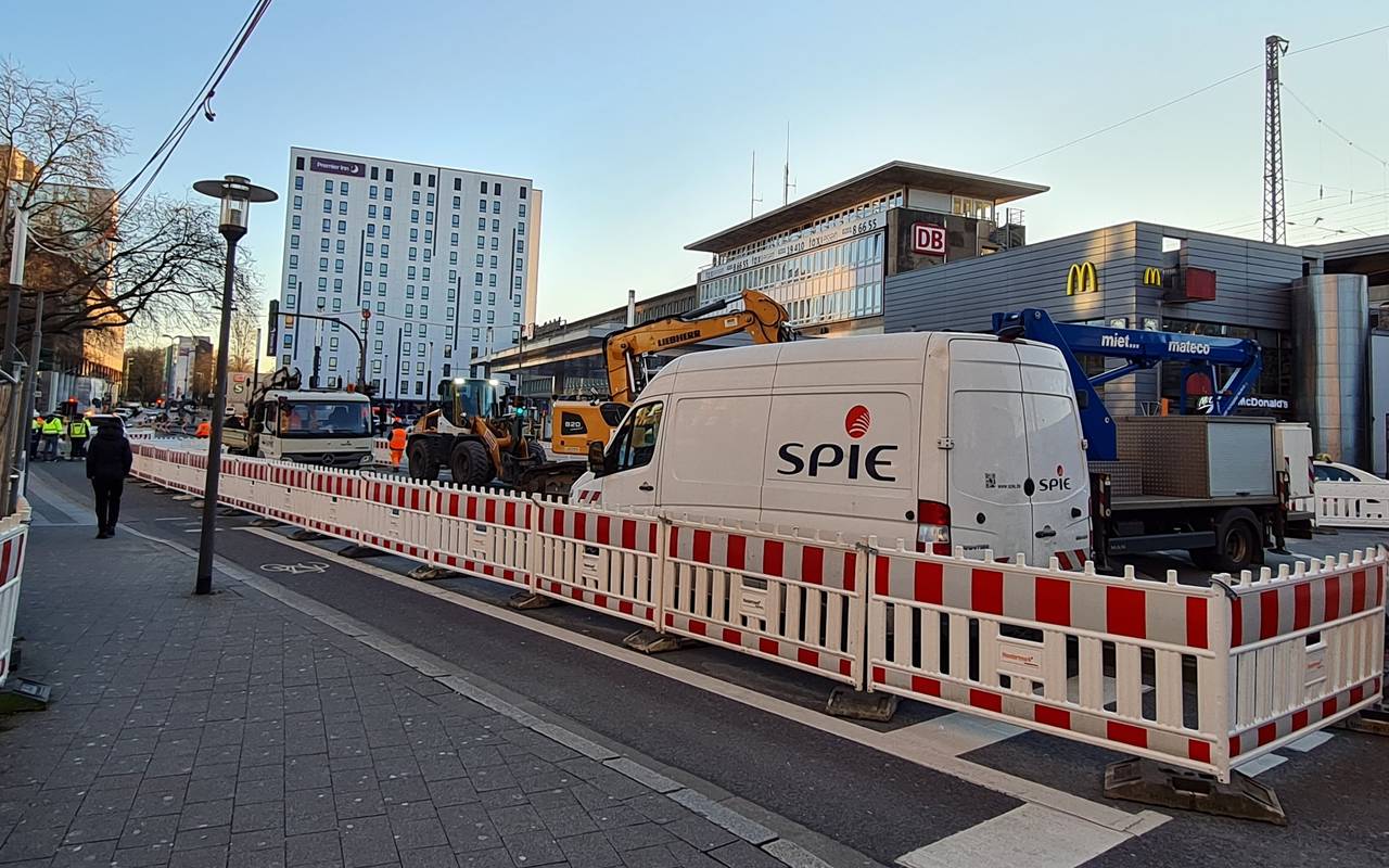 Baustelle für die neue Citybahn am Hbf Essen