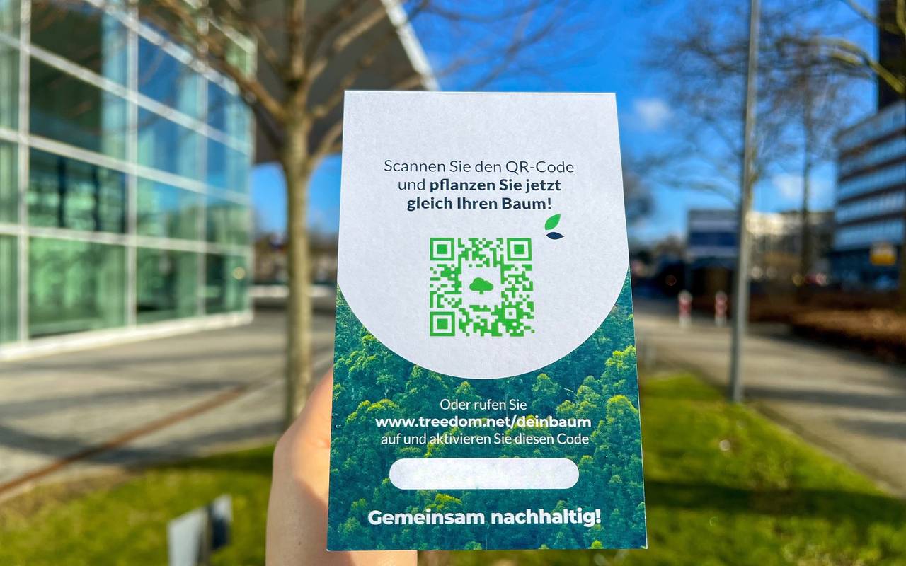 QR-Code für einen Baum in Essen