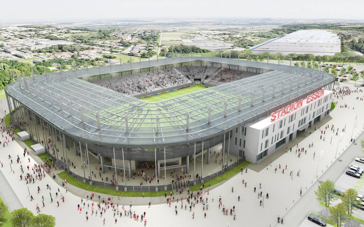 Pläne für Ausbau Stadion an der Hafenstraße in Essen