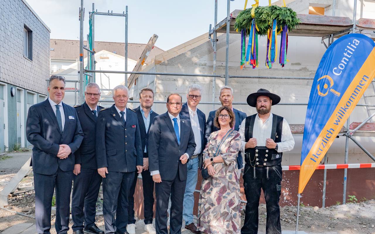 Richtfest der neuen Feuerwehr-Wache in Altenessen.