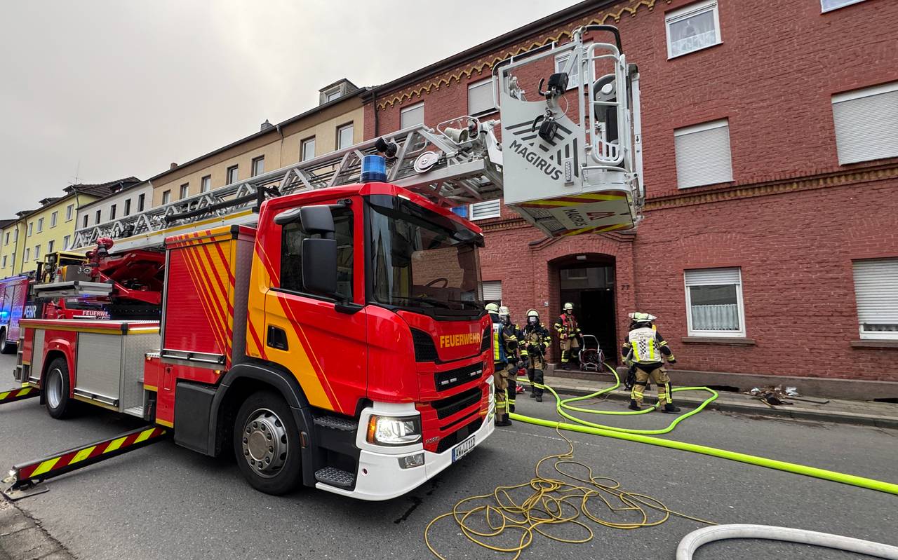 Im Keller eines Wohnhauses in Essen brennt es.