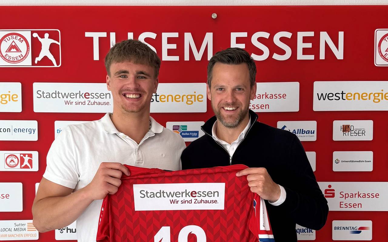 Vertragsverlängerung beim TUSEM Essen: Finn Wolfram geht bis 2027 weiter auf Torejagd in der 2. Handball-Bundesliga.