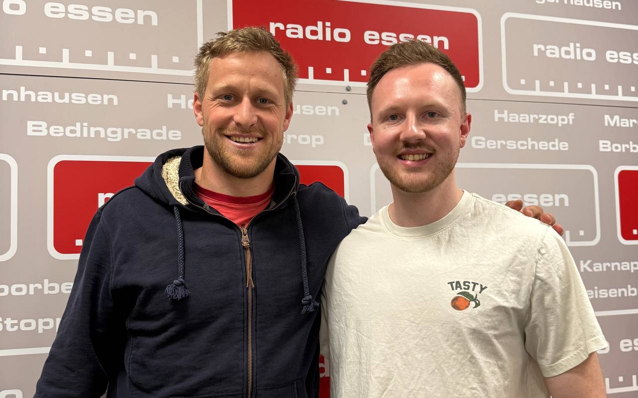 Kanute Max Rendschmidt mit Podcast-Host Mario Arlt.