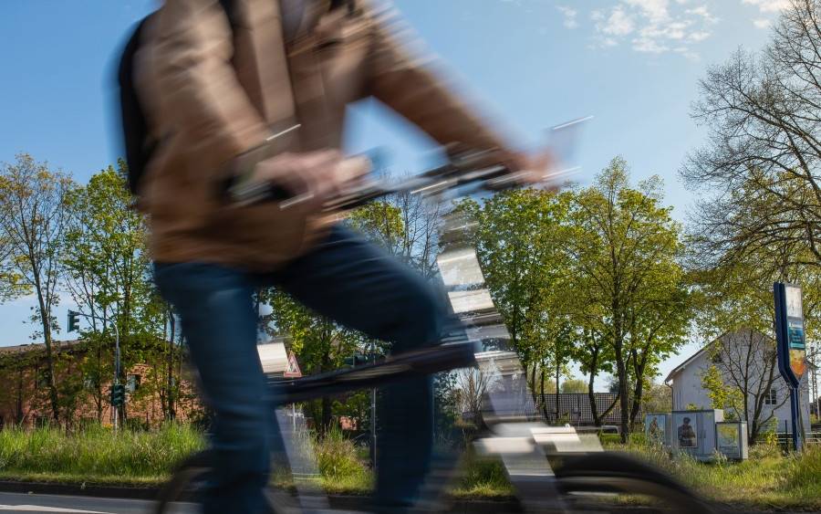 Wischbild Fahrradfahrer