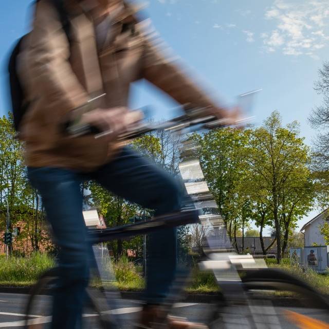 Wischbild Fahrradfahrer