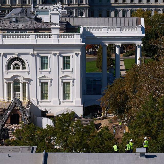 Abrissarbeiten am Weißen Haus
