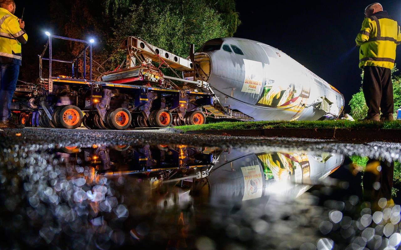 Ankunft Airbus A310 am Serengeti-Park