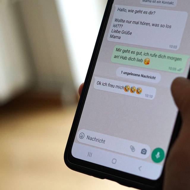 Whatsapps-Nachrichten in einem Chat