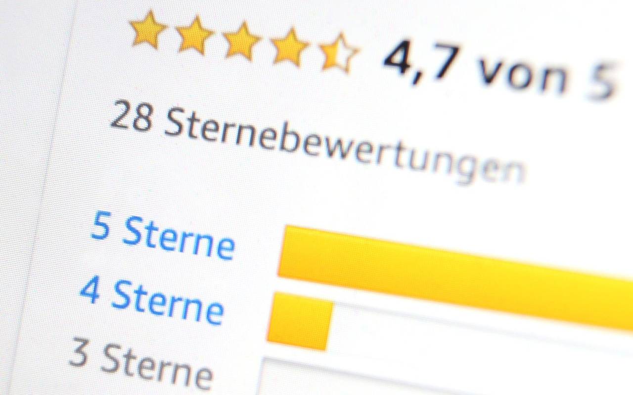 Sternebewertungen eines Online-Händlers