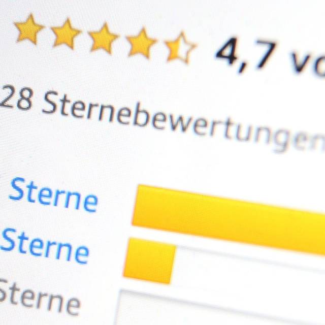 Sternebewertungen eines Online-Händlers