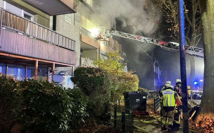 Rauchentwicklung im späteren Einsatzverlauf