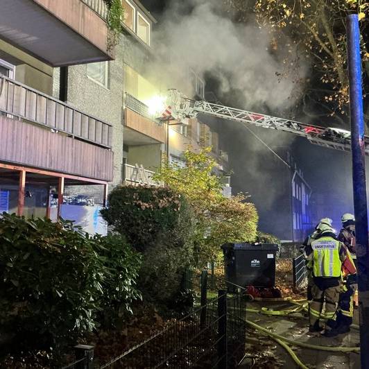 Rauchentwicklung im späteren Einsatzverlauf