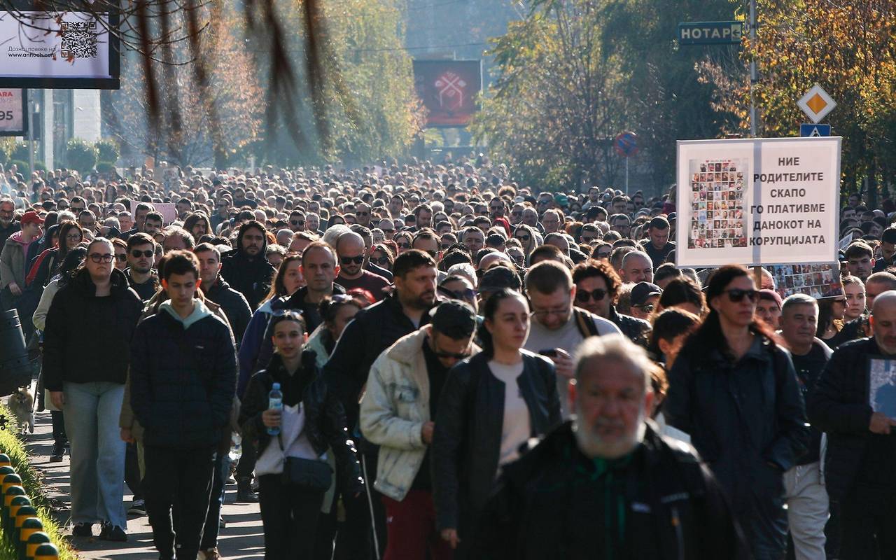Protest in Nordmazedonien