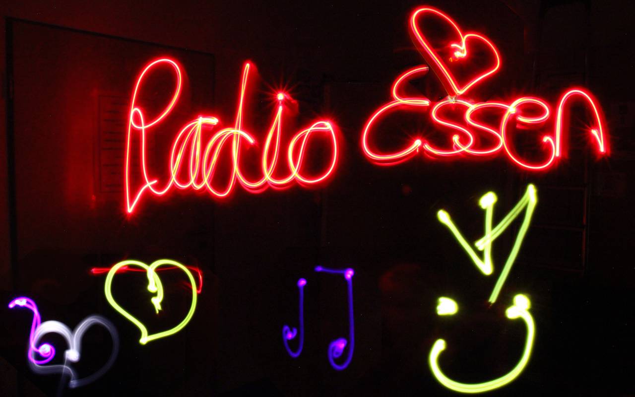 Radio Essen mit Light Painting geschrieben