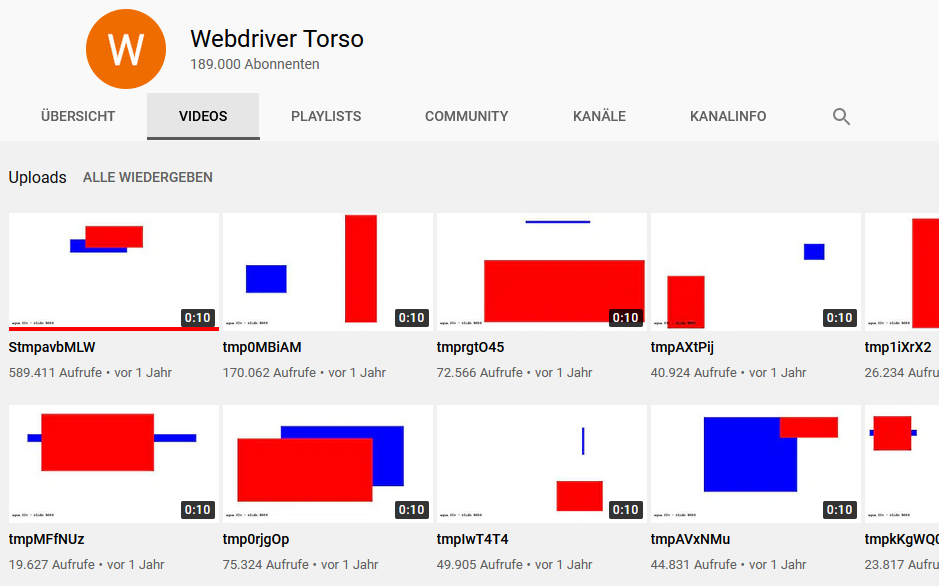 Der merkwürdige Test-Kanal bei YouTube mit Piep-Tönen und rot-blauen Vierecken galt lange als Internet-Mythos, hat aber eine einfache Erklärung.