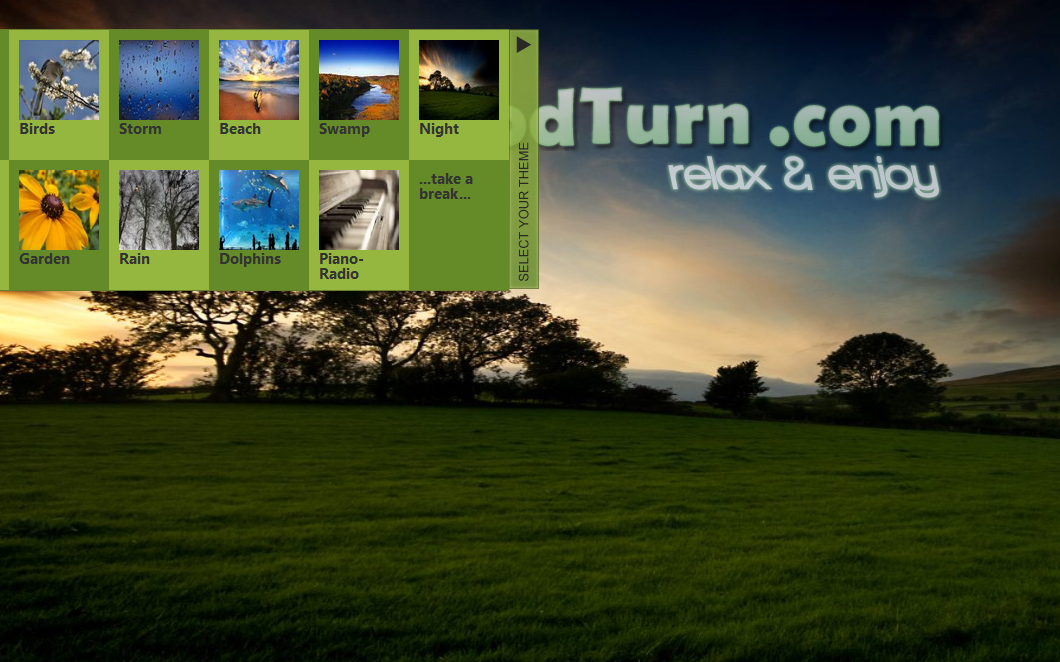 Die Website Mood Turn will bei der Entspannung helfen.