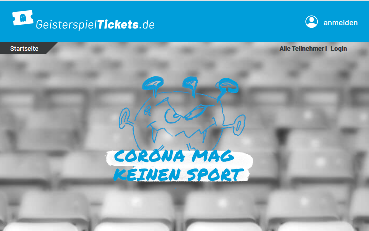 Die Seite aus Essen Geisterspieltickets.de für Einnahmen in der Corona-Krise.