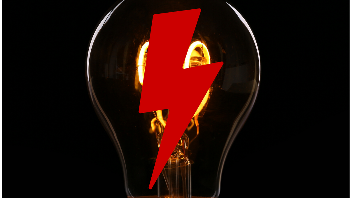 Stromausfall in Essen mit Glühbirne als Symbolbild