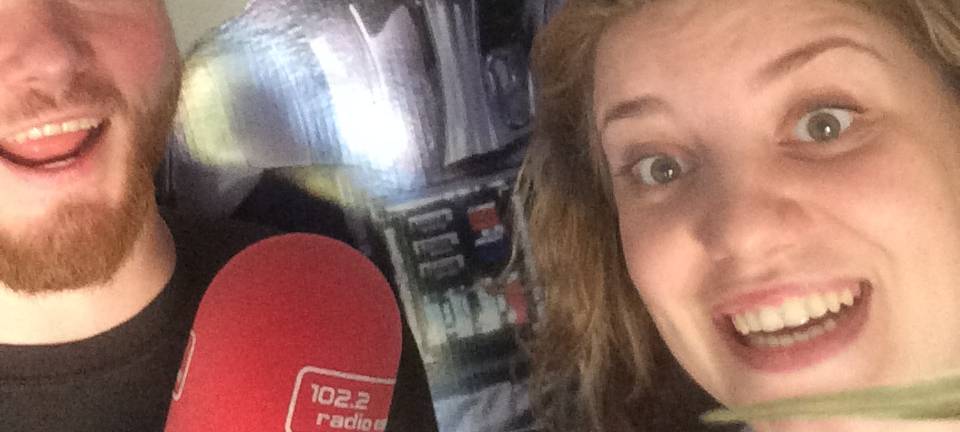 Radio Essen-Reporter Fabian Schulenkorf und Marina Chigheliman von Social Media Konzepte aus Rüttenscheid