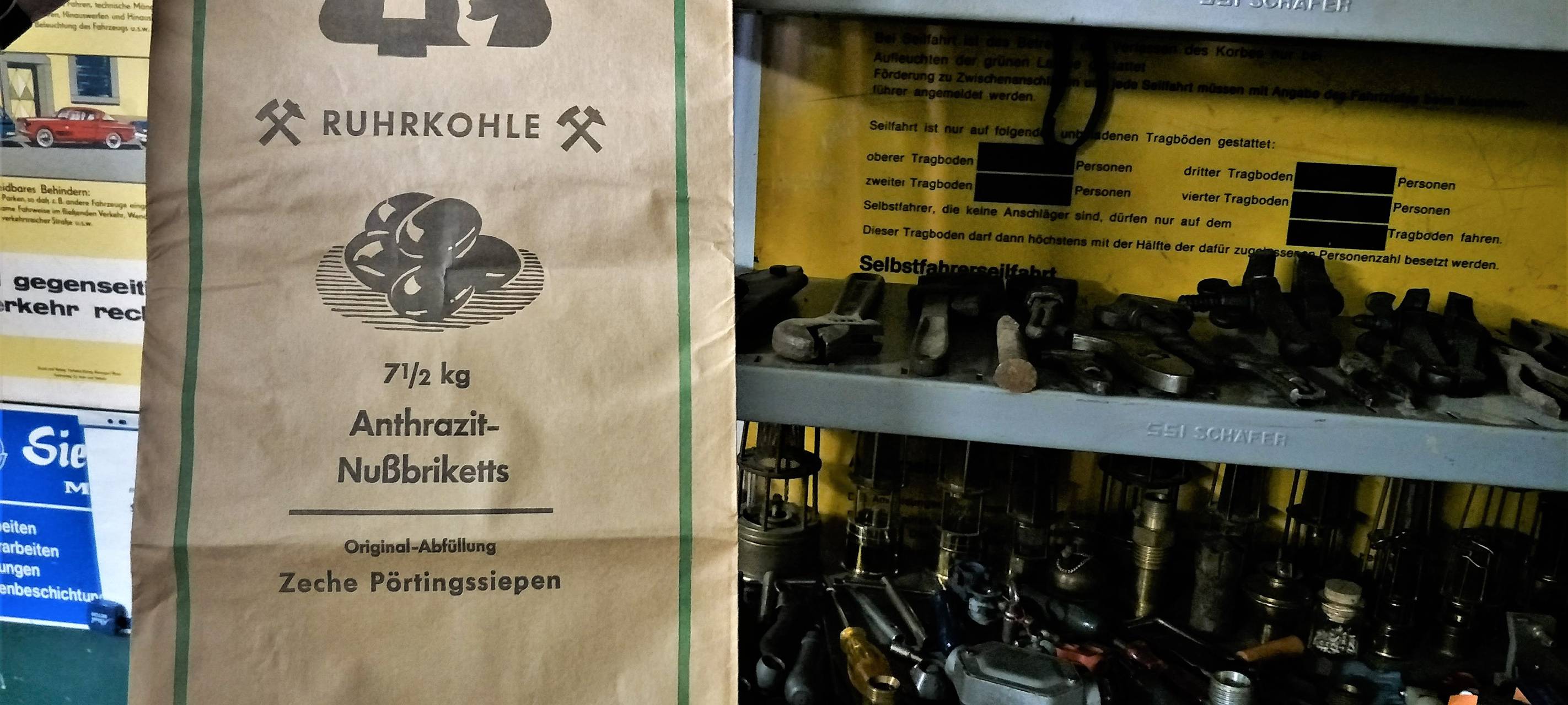 Kohletüte der Zeche Pörtingssiepen im Ruhrgebiet