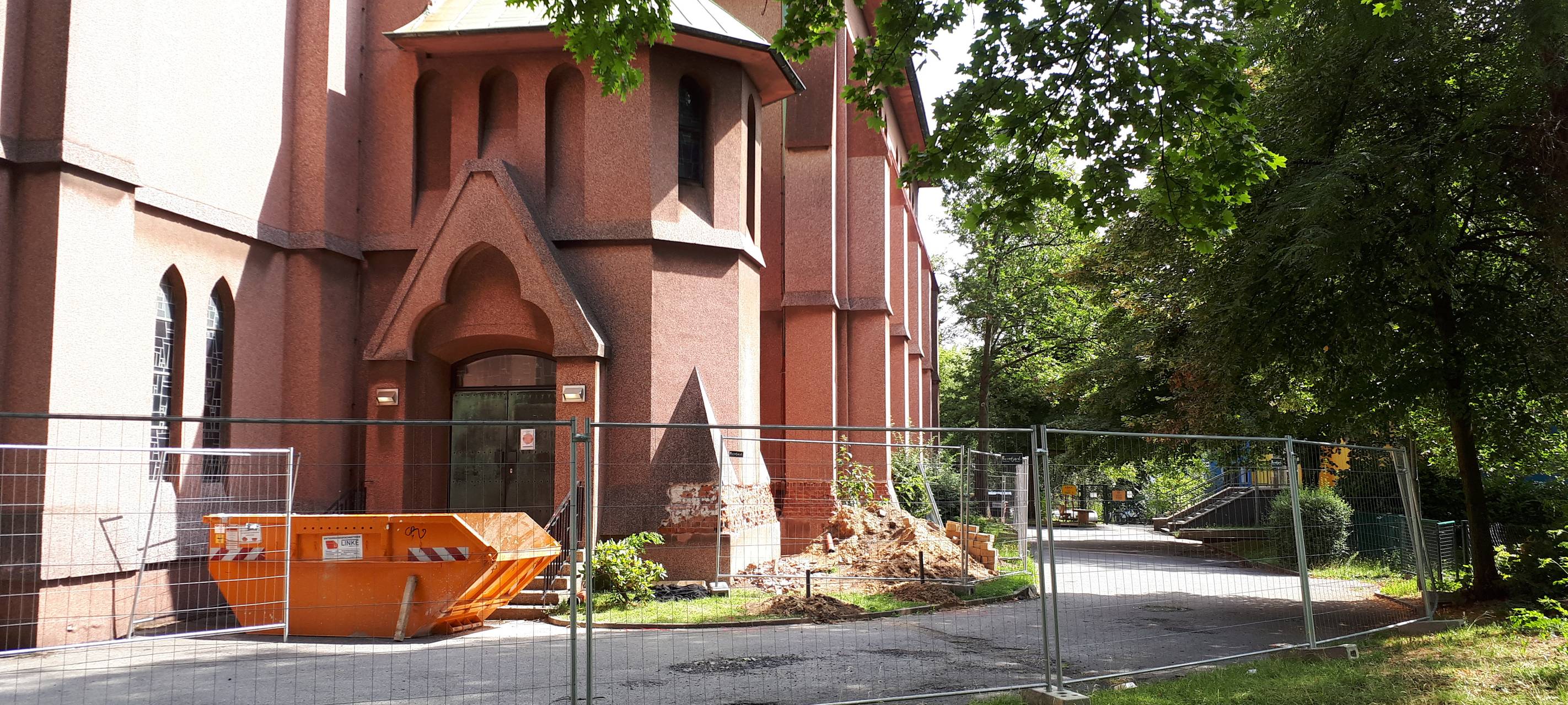 Baustelle an der "Kirche am Westbahnhof"