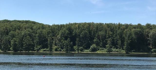 Baldeneysee in Heisingen von Höhe Yachtclub Ruhrland aus Richtung Fischlaken