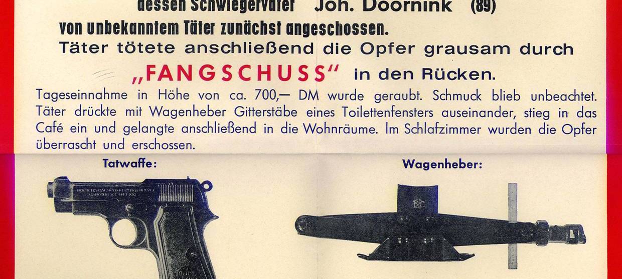 Die Fahndungsplakate sahen damals so aus.