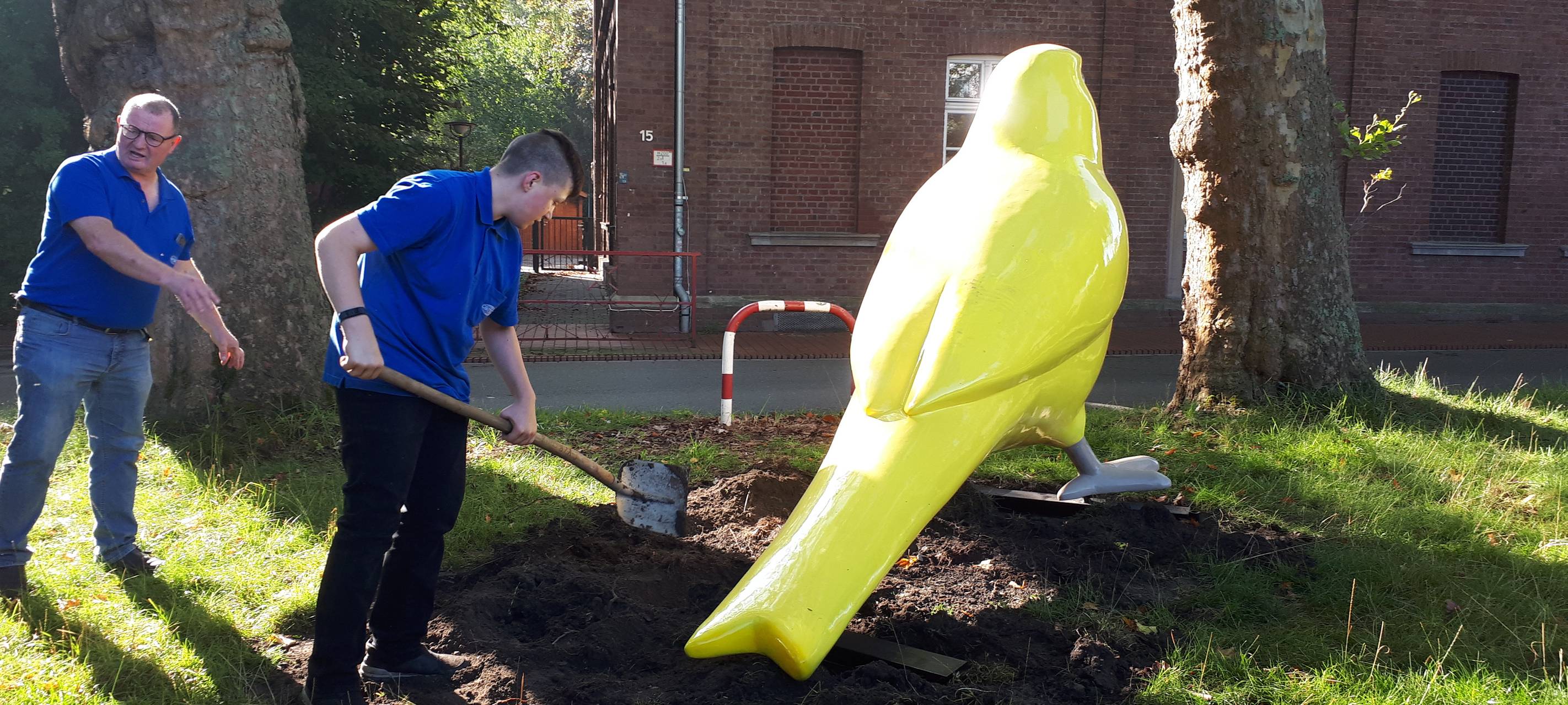 Der Technische Verein Essen-Kray stellt den Vogel wieder auf
