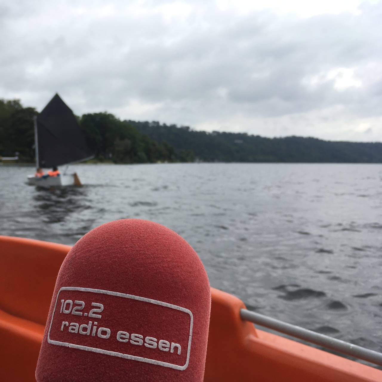Radio Essen auf dem Motorboot